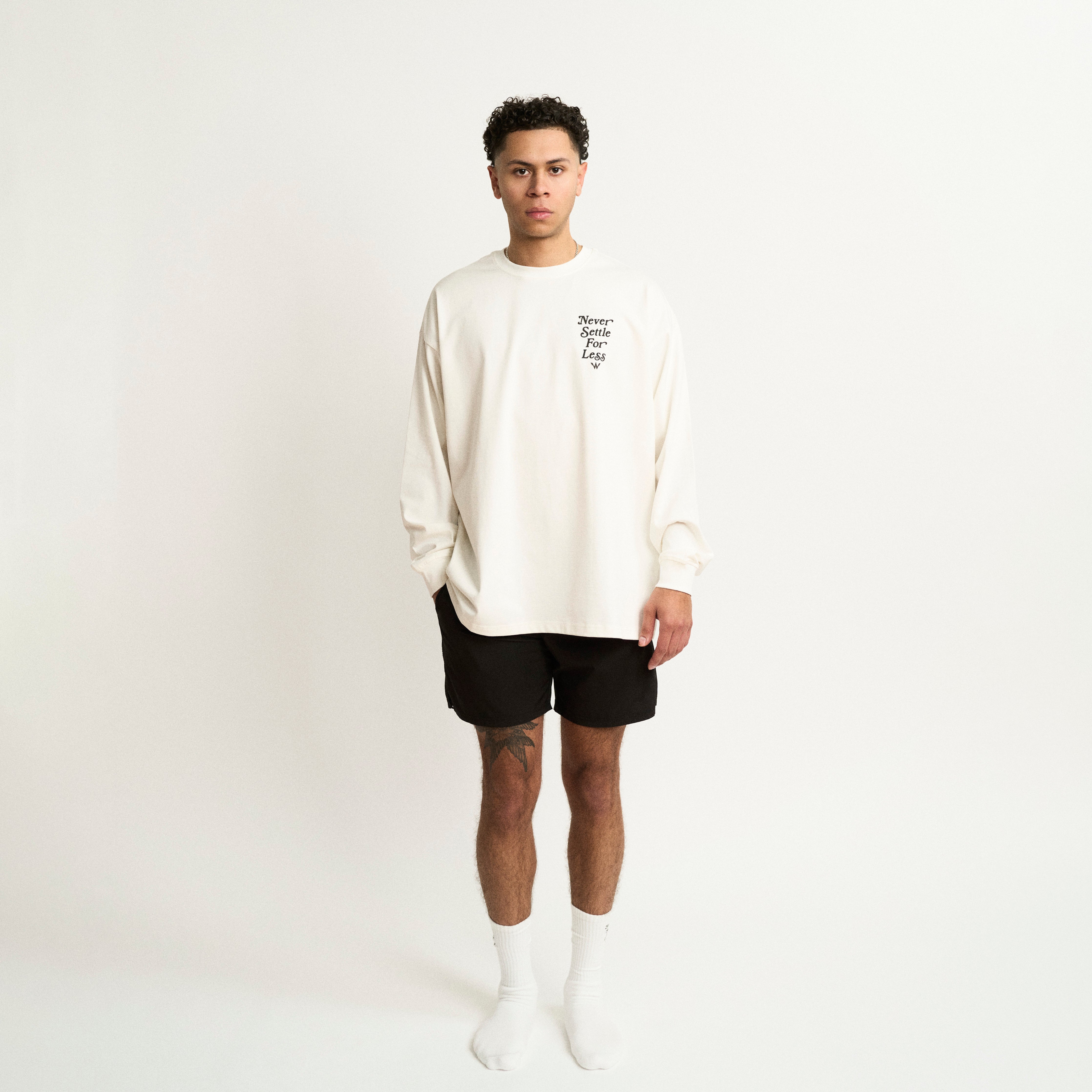 CLASSIC OVERSIZED LONG SLEEVE TEE IN FROST