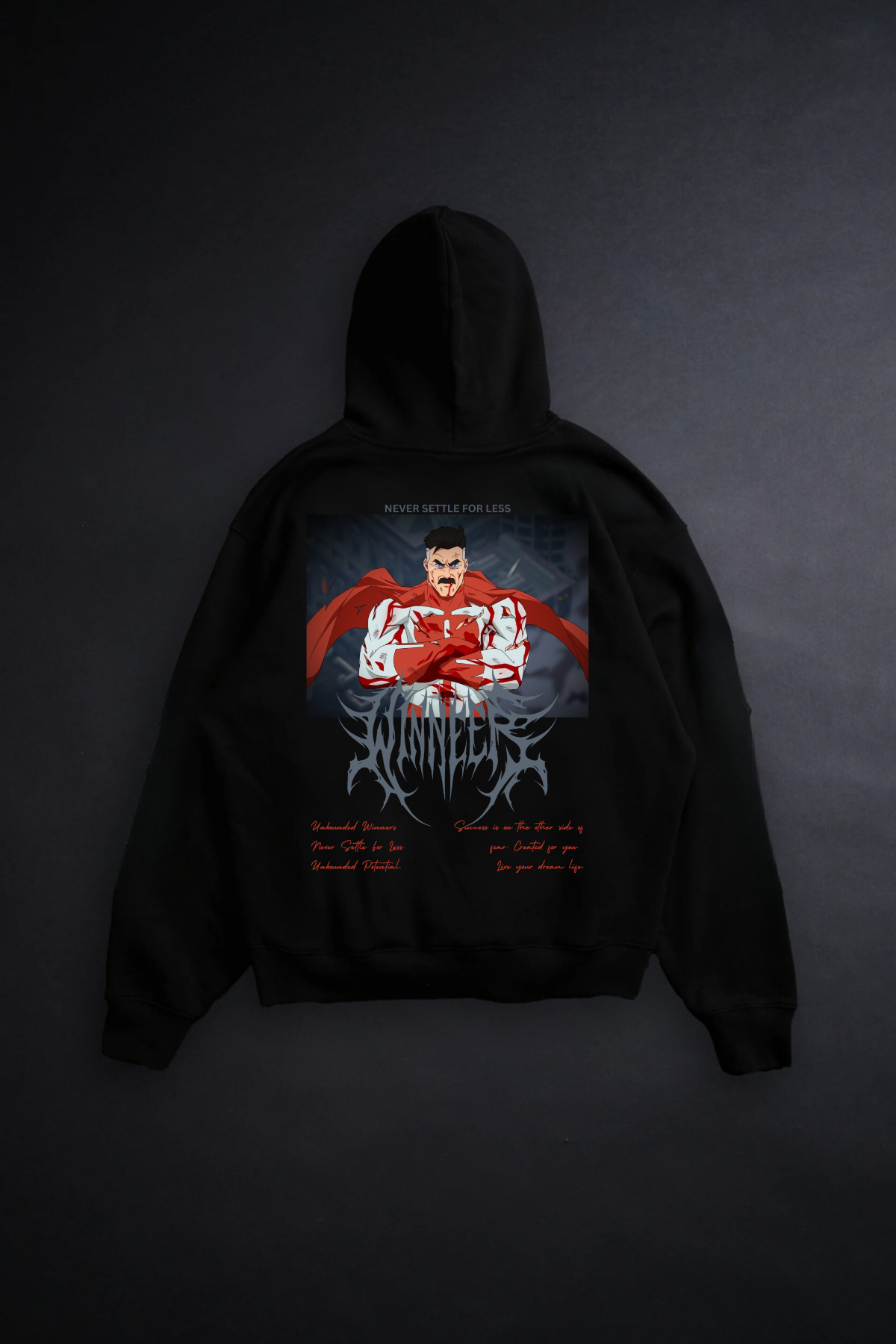 OMNI-MAN "PREMIUM" OVERSIZED HOODIE IN NOIR