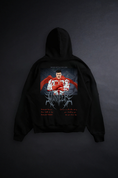 OMNI-MAN "PREMIUM" OVERSIZED HOODIE IN NOIR