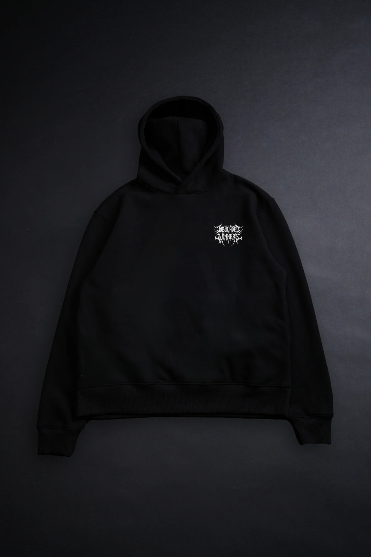 UNBROKEN WILL "PREMIUM" OVERSIZED HOODIE IN NOIR