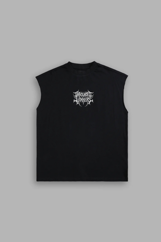 UNBOUNDED 'LIMITED' MUSCLE TEE IN BLACK