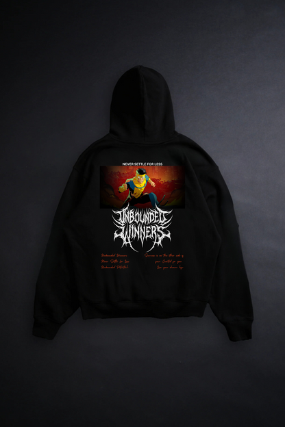 UNBROKEN WILL "PREMIUM" OVERSIZED HOODIE IN NOIR