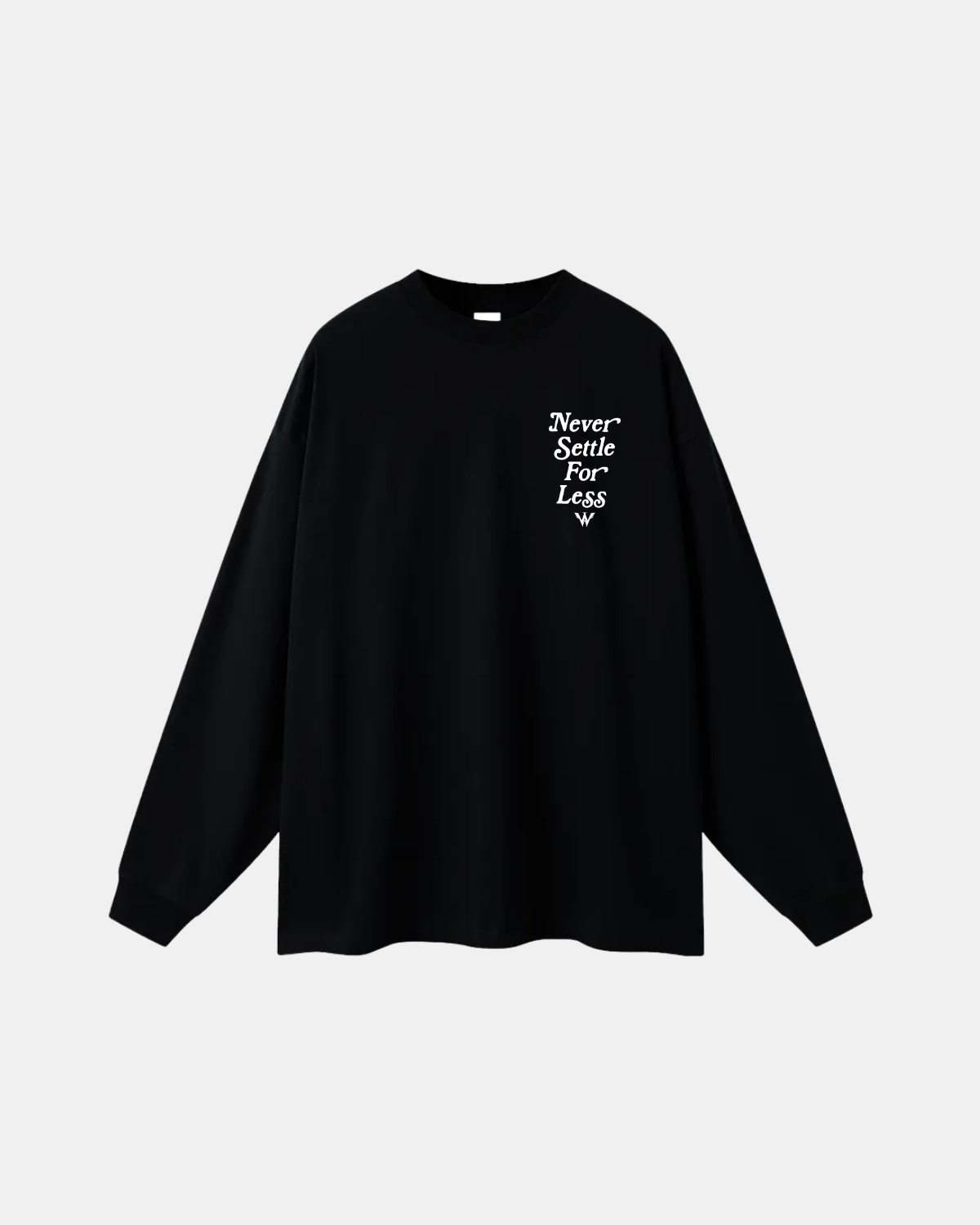 CLASSIC OVERSIZED LONG SLEEVE TEE IN NOIR